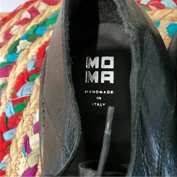 NWOT Moma  black leather shoes made in Italy - Picture 2 of 7